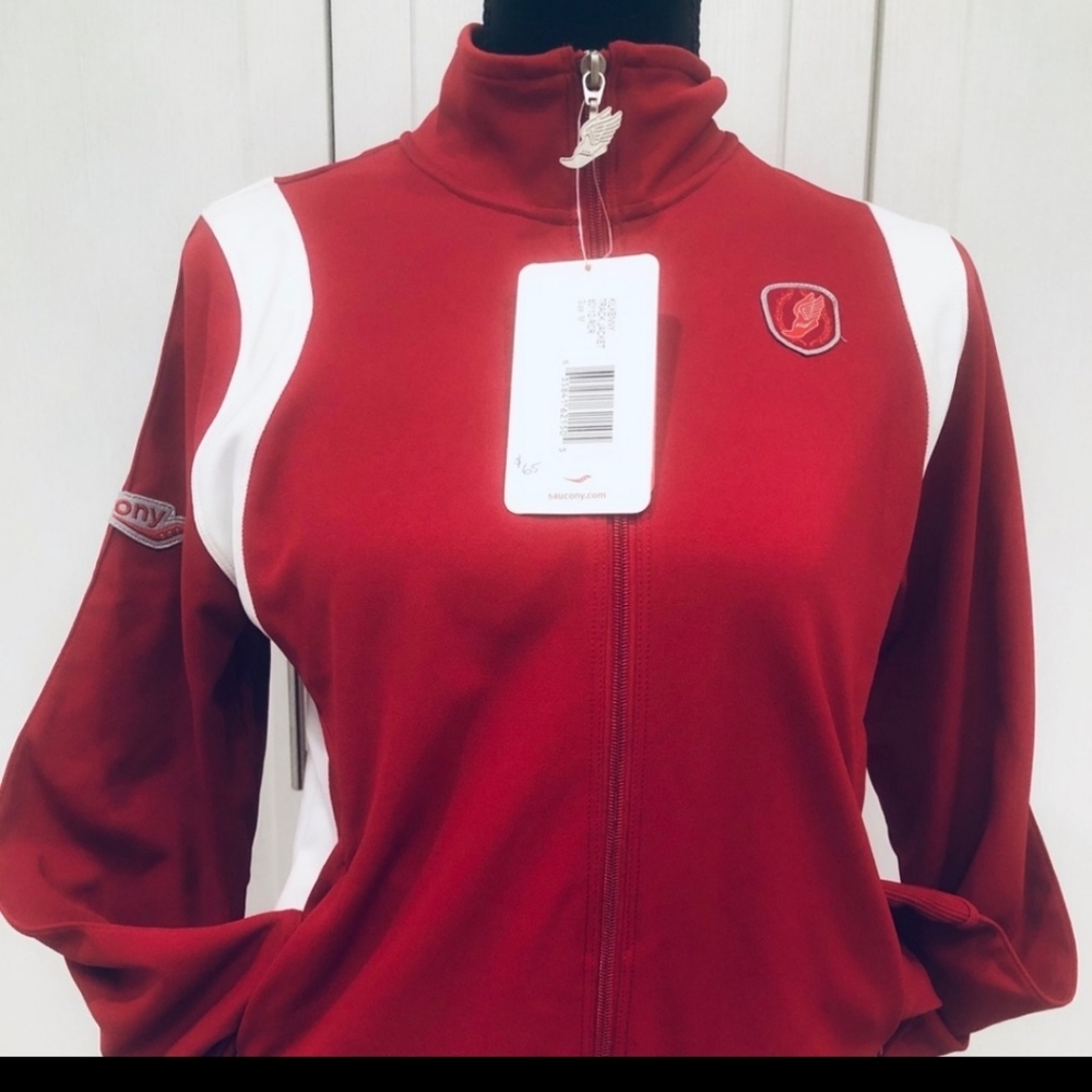 🥳HP🥳Saucony Women's Red/ White Sport Jacket M